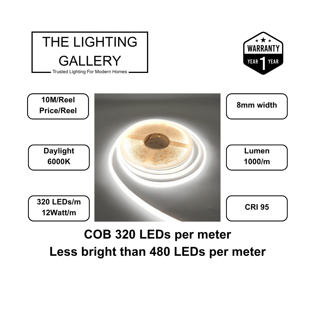 24V COB LED Strip Light 8mm for cove lighting