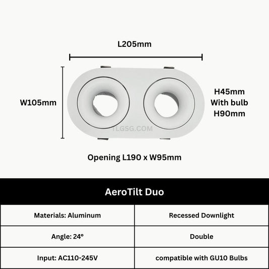 AeroTilt GU10 Holder - THE LIGHTING GALLERY