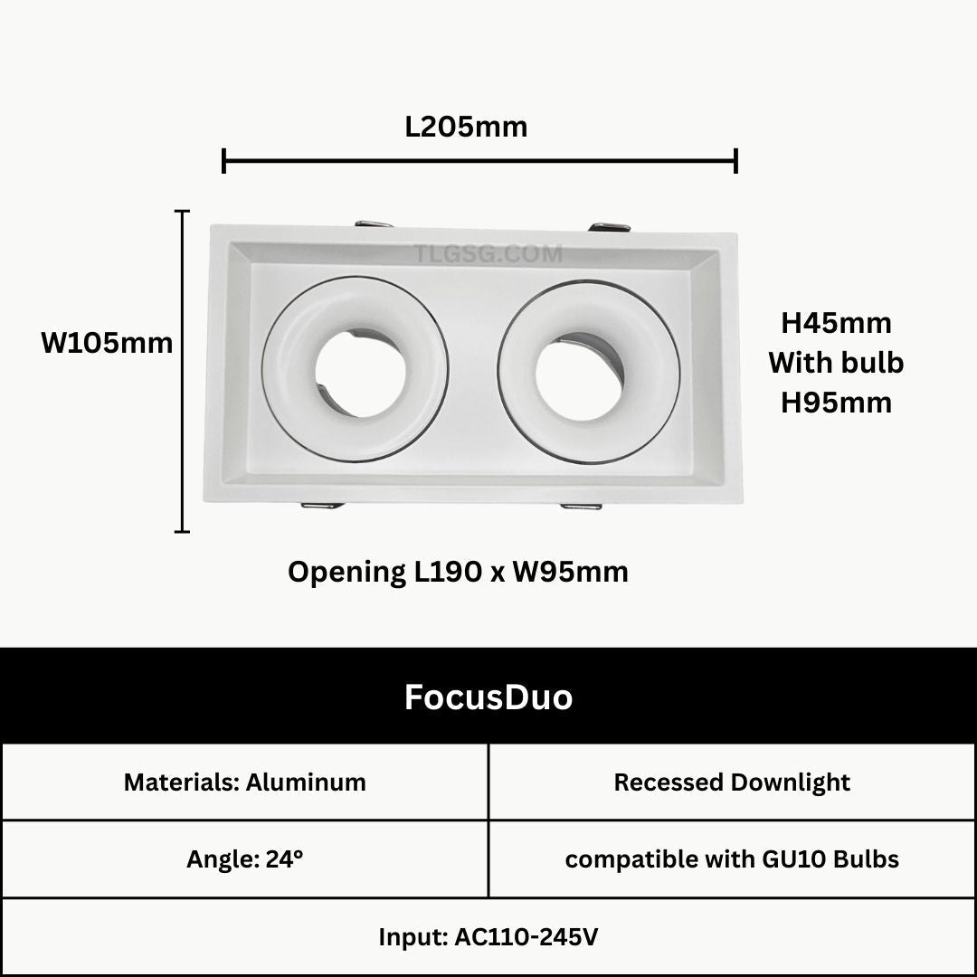 Focus GU10 Holder - THE LIGHTING GALLERY