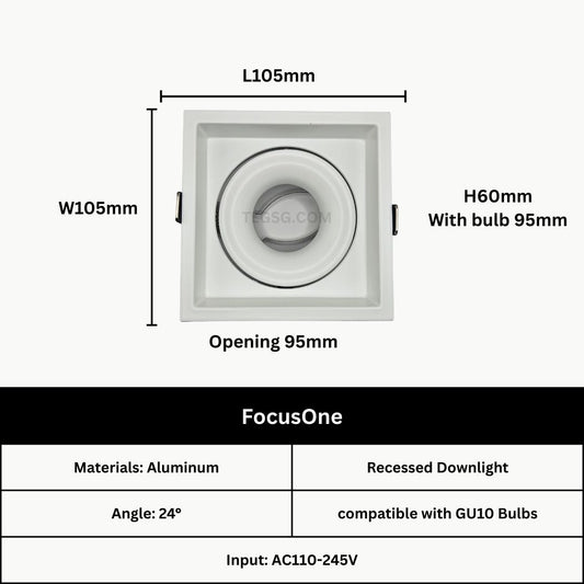 Focus GU10 Holder - THE LIGHTING GALLERY