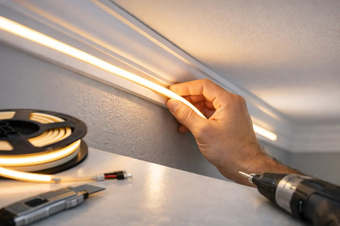 How to Install COB LED Strip Cove Right - THE LIGHTING GALLERY