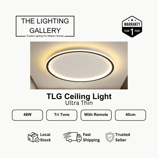 Ultra Thin LED Ceiling Light with Remote Control Tri Tone
