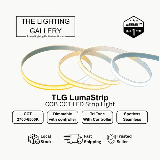 COB LED Strip 2700–6500 K Tunable White (10 m Reel) – CCT COB LED