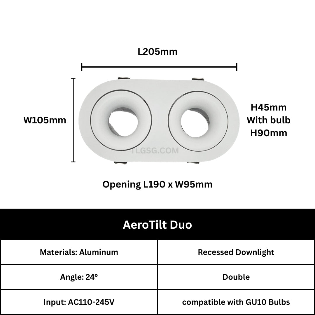 AeroTilt GU10 Holder - THE LIGHTING GALLERY
