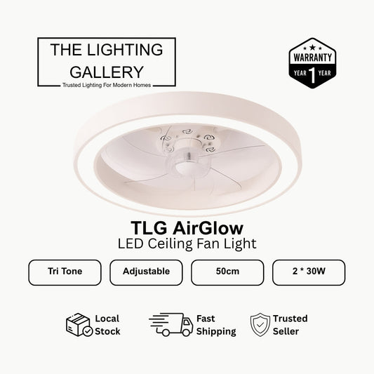 AirGlow Ceiling lights with fan - THE LIGHTING GALLERY