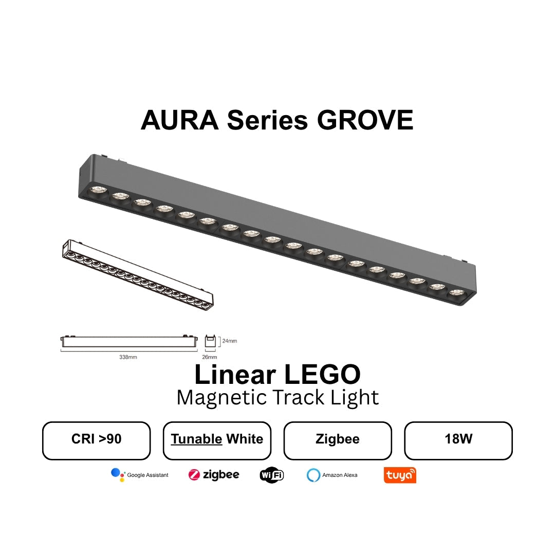 AURA SERIES Zigbee Smart Magnetic Track Light - THE LIGHTING GALLERY