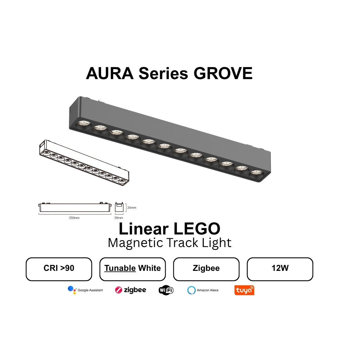 AURA SERIES Zigbee Smart Magnetic Track Light - THE LIGHTING GALLERY