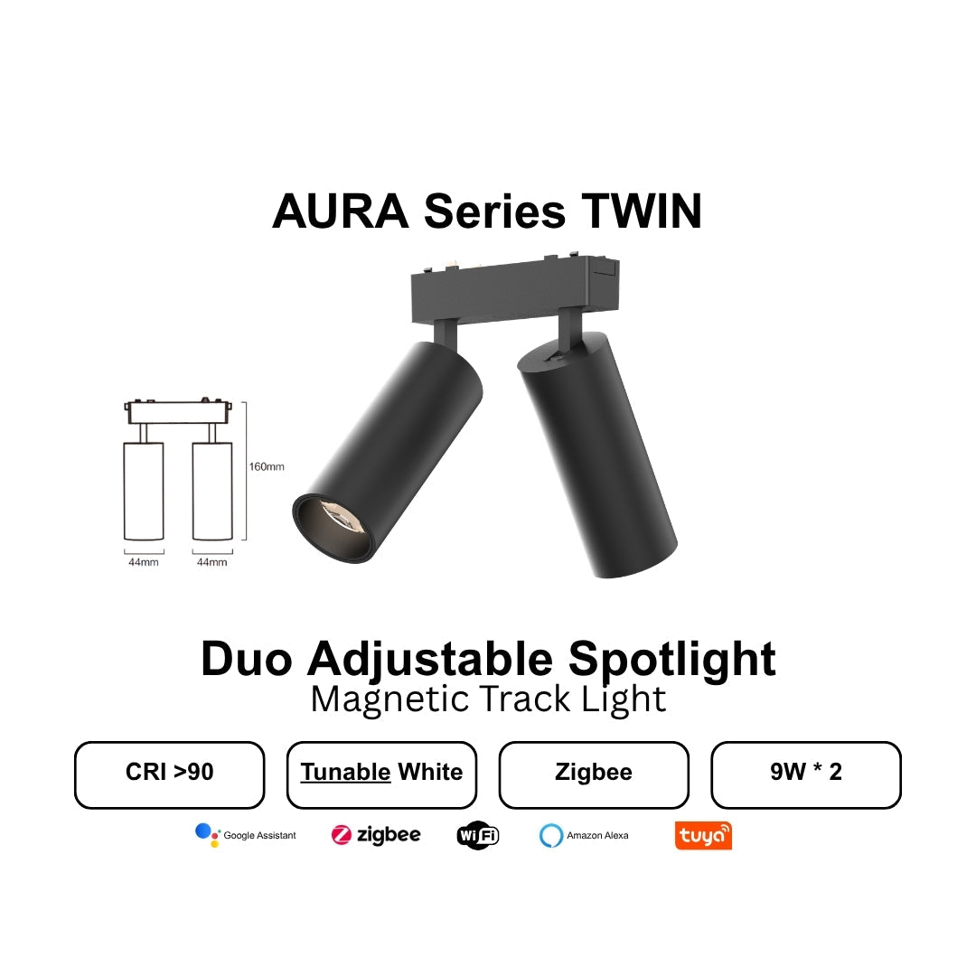 AURA SERIES Zigbee Smart Magnetic Track Light - THE LIGHTING GALLERY