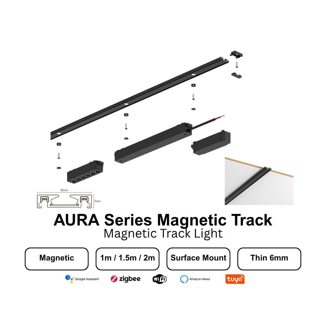 AURA SERIES Zigbee Smart Magnetic Track Light - THE LIGHTING GALLERY