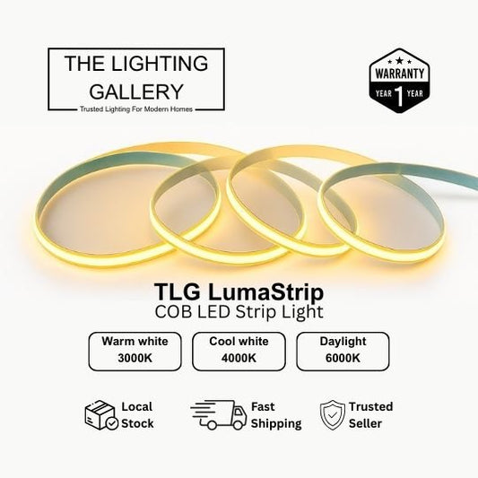 COB LED Strip 8mm – Dotless 24V CRI95+ Lighting (10m Reel) - THE LIGHTING GALLERY