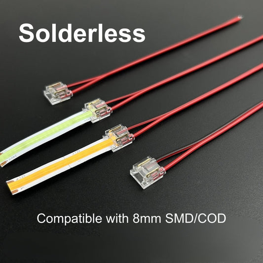 LED strip connector solderless 8mm - THE LIGHTING GALLERY