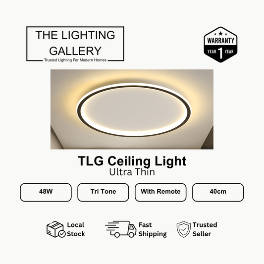 Ultra Thin LED Ceiling Light with Remote Control Tri Tone - THE LIGHTING GALLERY